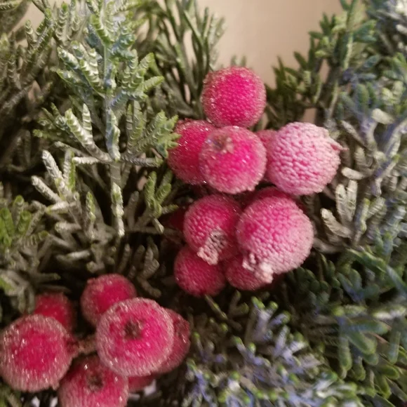 New Frosted Berry Fern Wreath - Picture 5 of 9